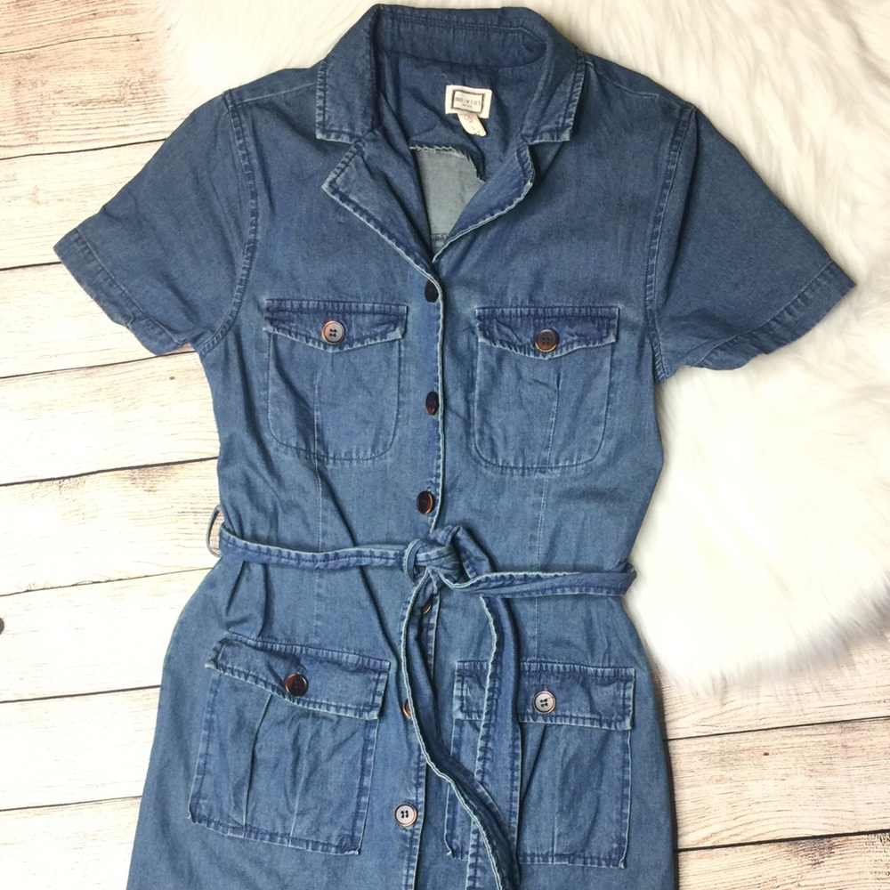 Mo:vint denim shirt dress - Picture 2 of 4